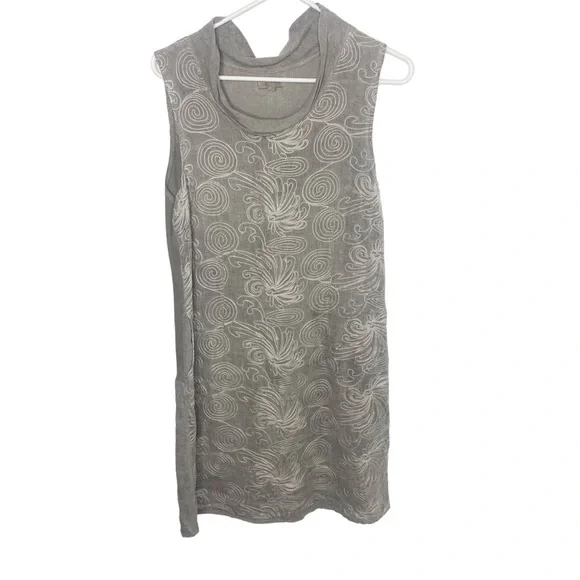 Lina Tomei | Dresses | Lina Tomei Gray Linen Dress Made In Italy Euc I |  Poshmark